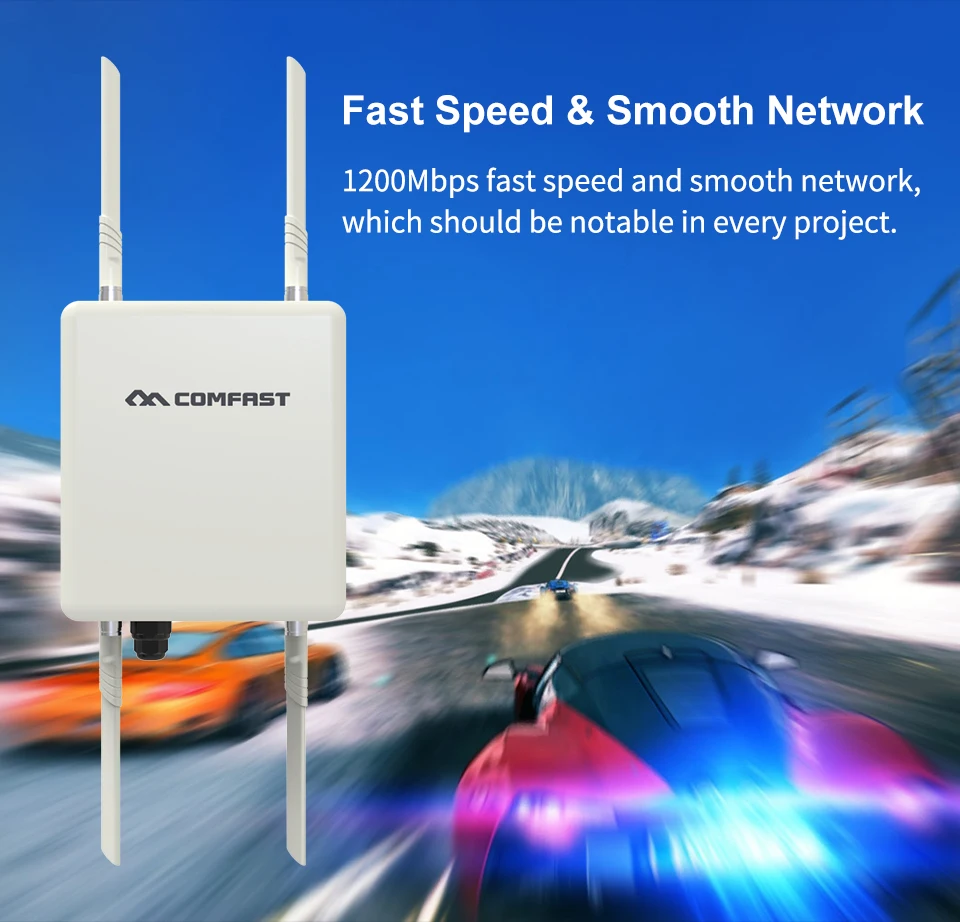 Открытый Wi-Fi ретранслятор 1200 Мбит/с беспроводной Wi-Fi диапазон расширитель усилитель 5G Водонепроницаемый 27dBm 802,11 ac Wifi маршрутизатор WISP база AP