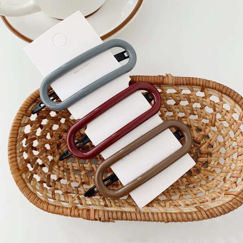 Fashion Oval Candy Color Hairpins Women Lady Hair Clips Pin Barrette Accessories For Girls Hair Ornament Tool Hairgrip Headdress