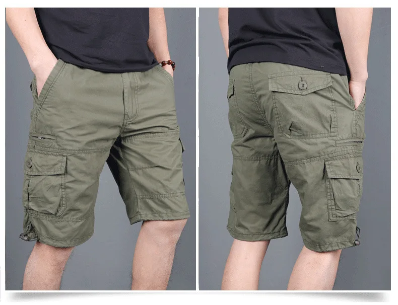Men's Shorts Summer Military Beach Shorts Tactical Trousers Cargo Multi Pocket Shorts Loose Climbing Trekking Trousers