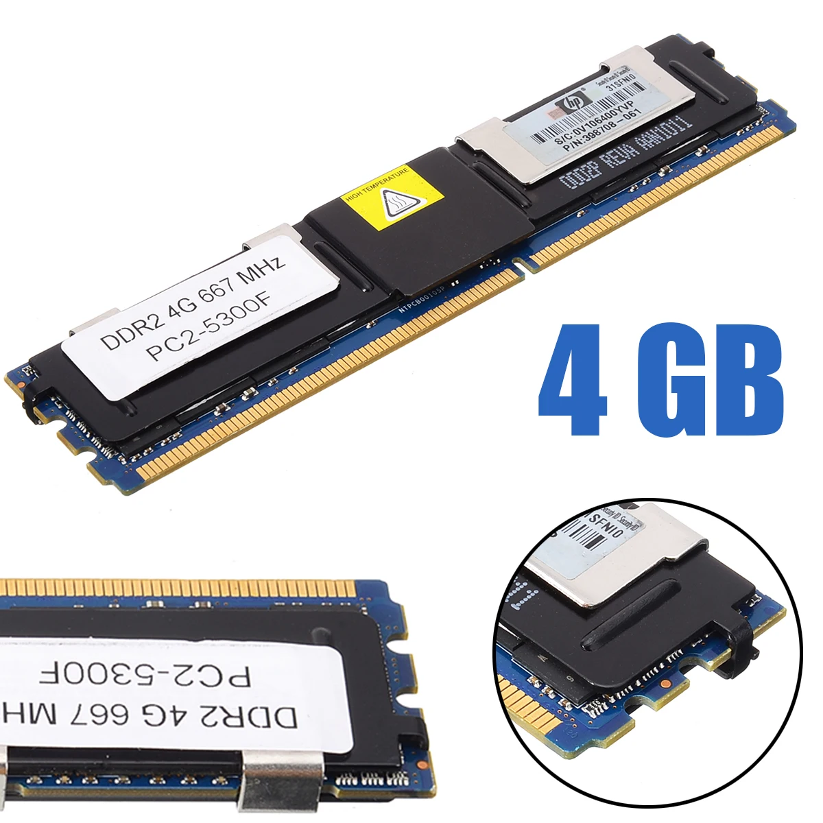 Pohiks-memoria Ram profesional para escritorio, 4GB DDR2 5300F, 667Mhz, 1,8 V, ECC, 240 pines, CL5, Color aleatorio