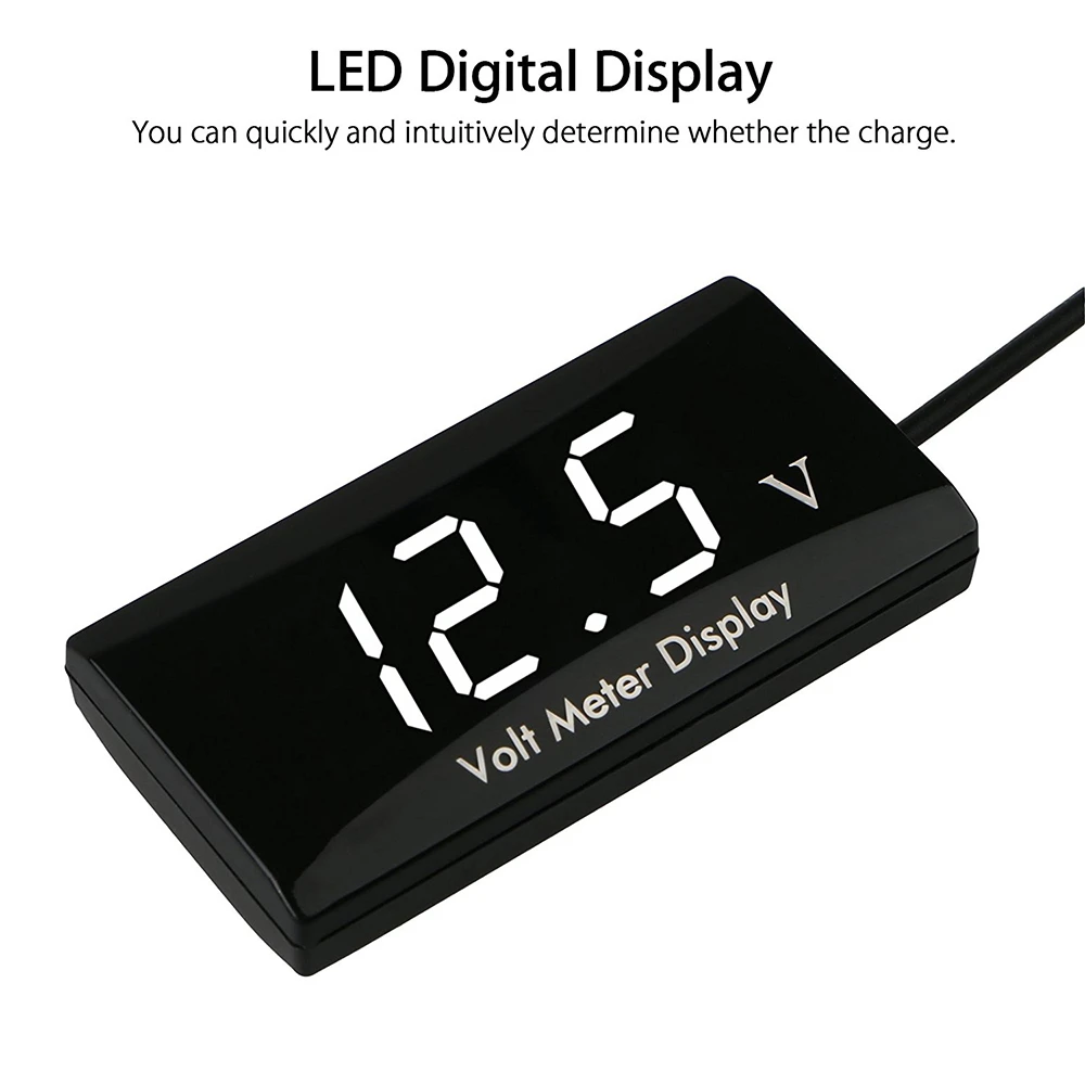 LED Digital Display Voltmeter Car Motorcycle Voltage Volt Gauge Panel Meter 12V LED Digital Display Voltmeter Car Motorcycle Voltage Volt Gauge Panel Meter 12V