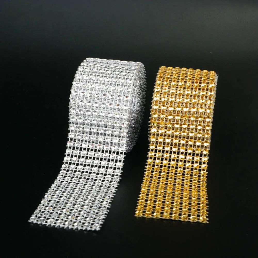 4 см* 2 м 1 рулон Bling Diamond mesh wrap лента Стразы-как designMesh рулон ленты Тюль Хрустальная лента Торт свадебное украшение