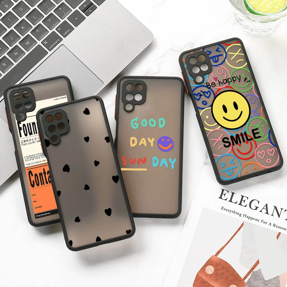 Soft Bumper For Samsung A32 Case For Samsung A51 A52 A72 A31 A12 A71 A50 A42 A11 A21S A01 Core Hard Back Cover A10s A20s A30 A70