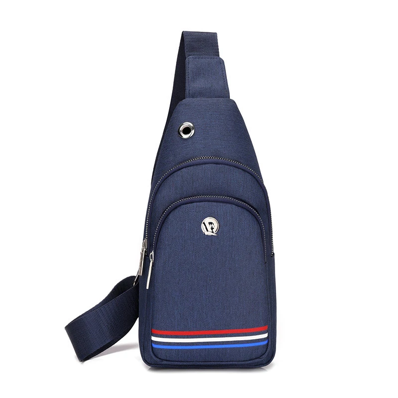 Модная мужская оксфордская тканевая нагрудная сумка Портативная мужская сумка через плечо функциональная дорожная сумка-Органайзер Повседневная поясная сумка - Цвет: Blue
