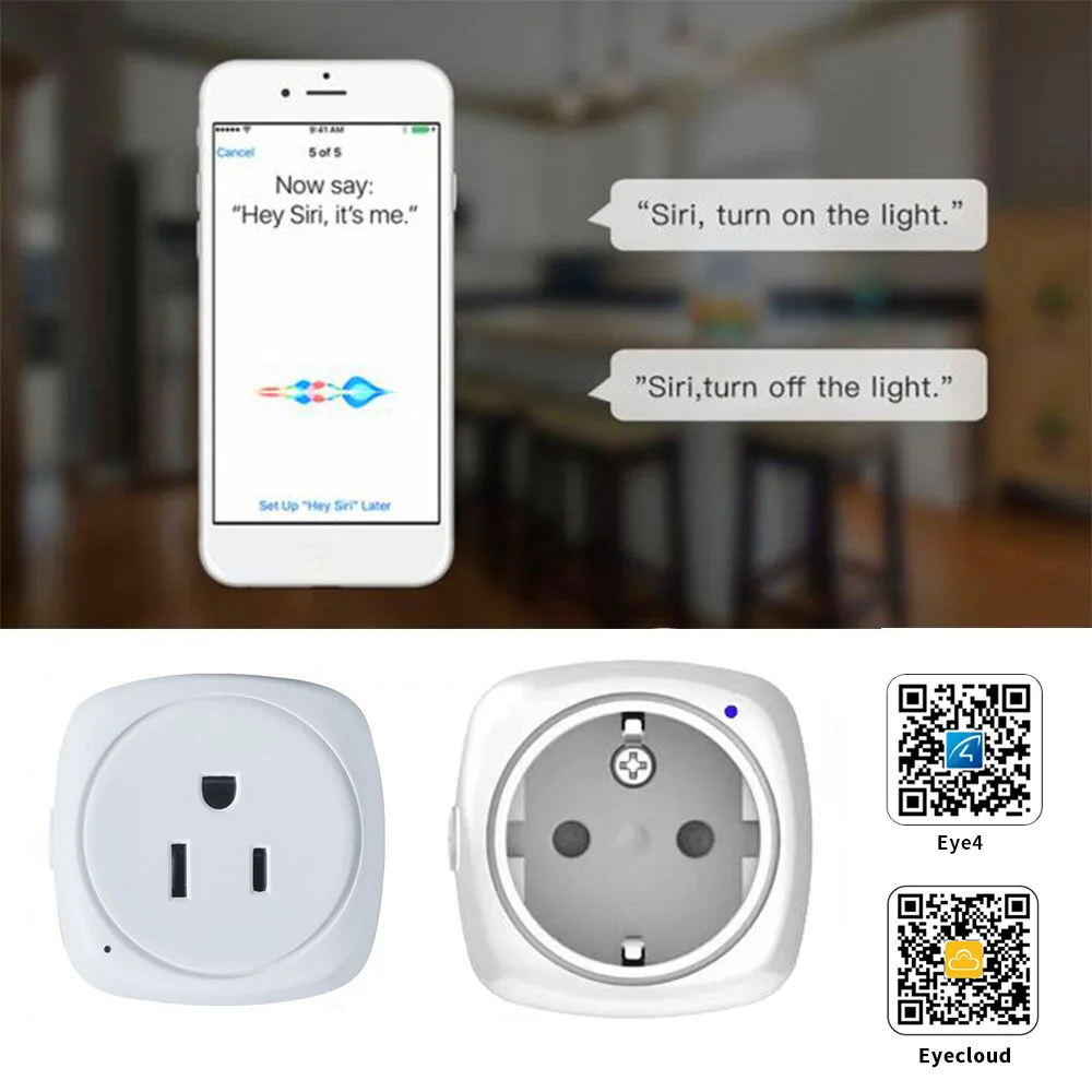 Умный дом wifi переключатель умная розетка для Apple Homekit US Alexa Echo Google Home ЕС США адаптер Сири, голосовой пульт дистанционного управления Vstarcam
