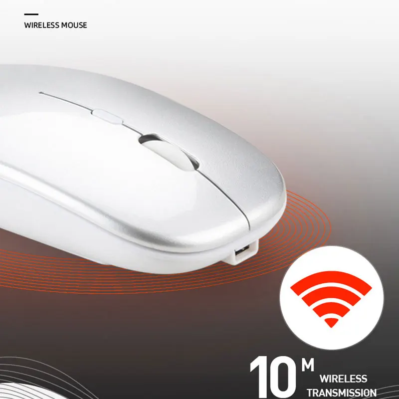 Беспроводная мышь для микроданных 2,4G, Bluetooth 5,0, USB, бесшумная мышь для компьютера, ноутбука, зарядная мышь для samsung, Xiaomi, huawei