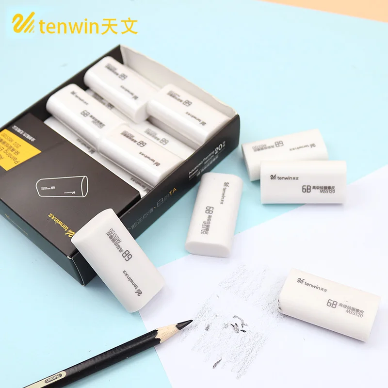 

Tenwin 6B Rubber Pencil Eraser Soft Sketch Drawing Professional Eraser Student Painting Writing Stationery School Art Supplies