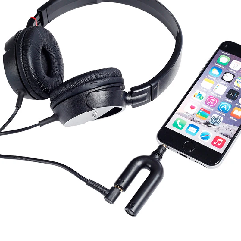 BOYA BY AUM3 Microphone with Headset Splitter Adapter Headphone Output Monitoring for iPhone XS XR X 8 7 Plus ipad iPod Touch