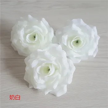 

200PCS 10cm Artificial Silk Roses Flower Head Wedding Birthday Party Decoration DIY Flower Wall Arch Bride Wrist Fake Flowers