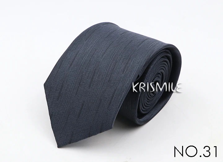 Neue klassische gestreifte Punkt-Krawatten für Männer, Jacquard, 7 cm, Polyester, schmale Krawatte, dünne Hochzeit, Bräutigam, Business-Krawatte, Anzug, Hemd, Geschenk – Detail 34