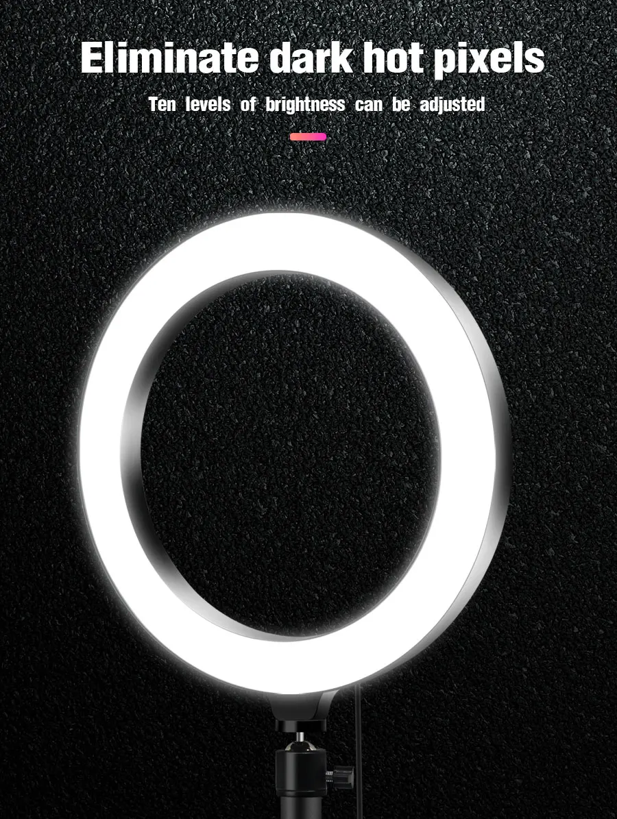 Светодиодный светильник-кольцо с держателем для телефона Настольный Штатив Комплект-Yingnuost Selfie Flash светильник для сотового телефона оборудование 10 уровень яркости