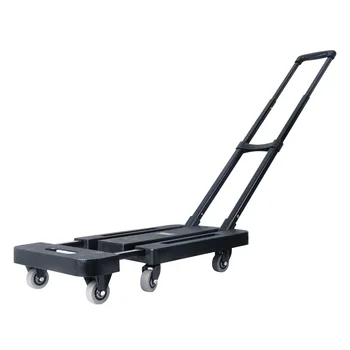 

Small Cart Folding Portable Trolley Trolley Car Household Flat Trolley Truck Pulling Cargo Trailer