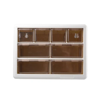 

Jewelry Storage Box Desktop Plastic Drawer 8 Grid Storage Box Stationery Makeup Jewelry Box