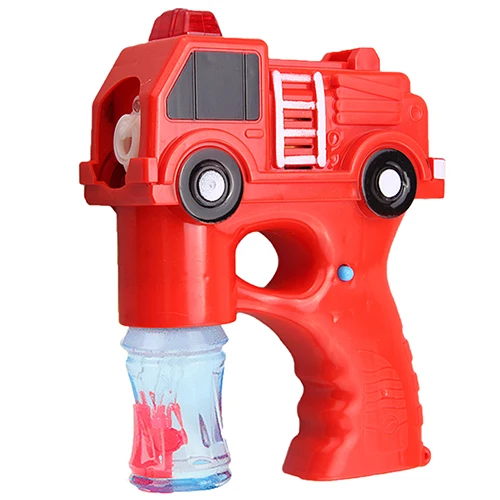 Детская Милая мультяшная электрическая пожарная машина пузырьковая пушка Автоматическая мыльная пузырьковая машина воздуходувка для спорта на открытом воздухе пузырьковая игрушка - Цвет: Fire Truck
