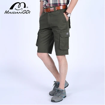 

MAIDANGDI 2020 Summer New Cargo Pants Men's Business Casual Slim Thin Section Quick Dry Breathable 100% Solid Cotton Shorts