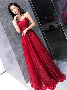 Платье для тостов невесты осень и зима стиль длинный рукав красное с открытыми плечами длинное благородное свадебное банкетное вечернее платье
