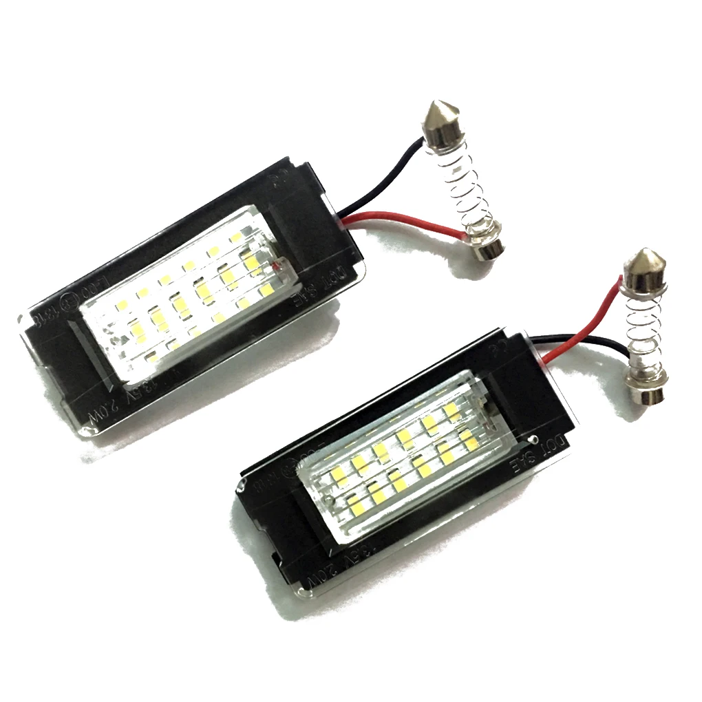 

Replacement For Mini Cooper S R53 2001-2006 1 Pair Rear LED License Number Plate Light Lamp Car Lamp Accessories
