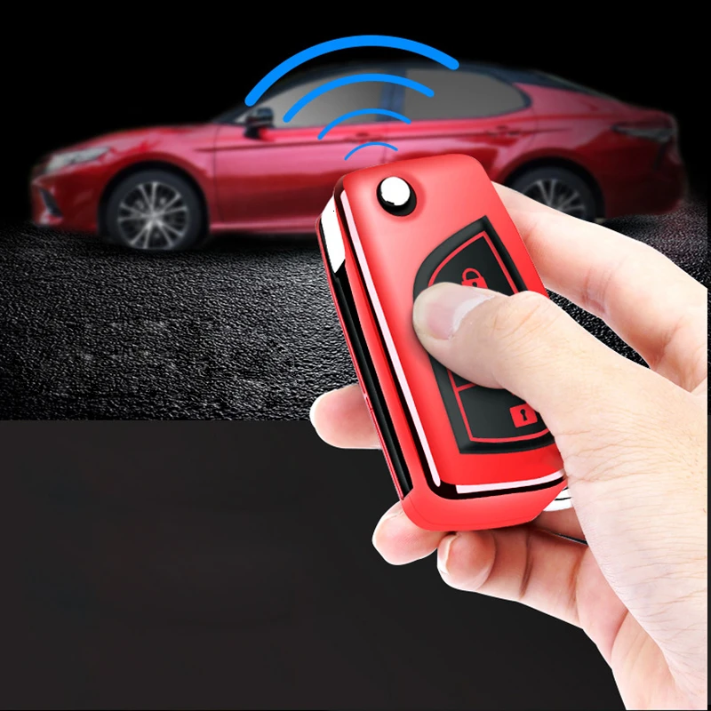 Чехол для ключей автомобиля для Toyota Yaris Fortuner RAV4 Auris Corolla Verso Aygo Scion TC eiz Avensis чехол для ключей из ТПУ пустой держатель