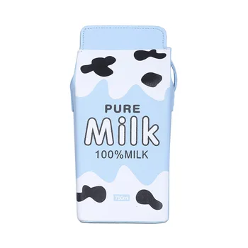 

Creative Milk Box Women Shoulder Bags Designer Cute Fruit Print Lady Messenger Crossbody Bags Harajuku Female Portable Purses