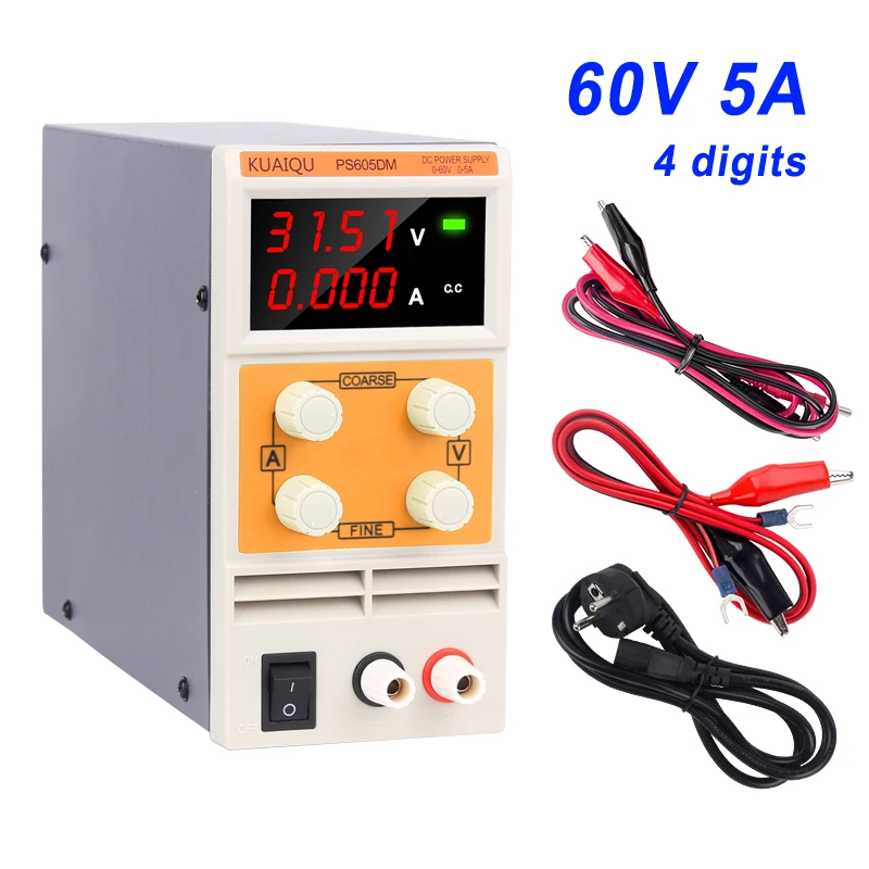 4 digits 60V 5A Мини Регулируемый Импульсный лабораторный источник питания постоянного тока Регулируемый переключатель источника питания 30V 60V 120V 3A 5A 10A - Цвет: 4 digits 60V 5A