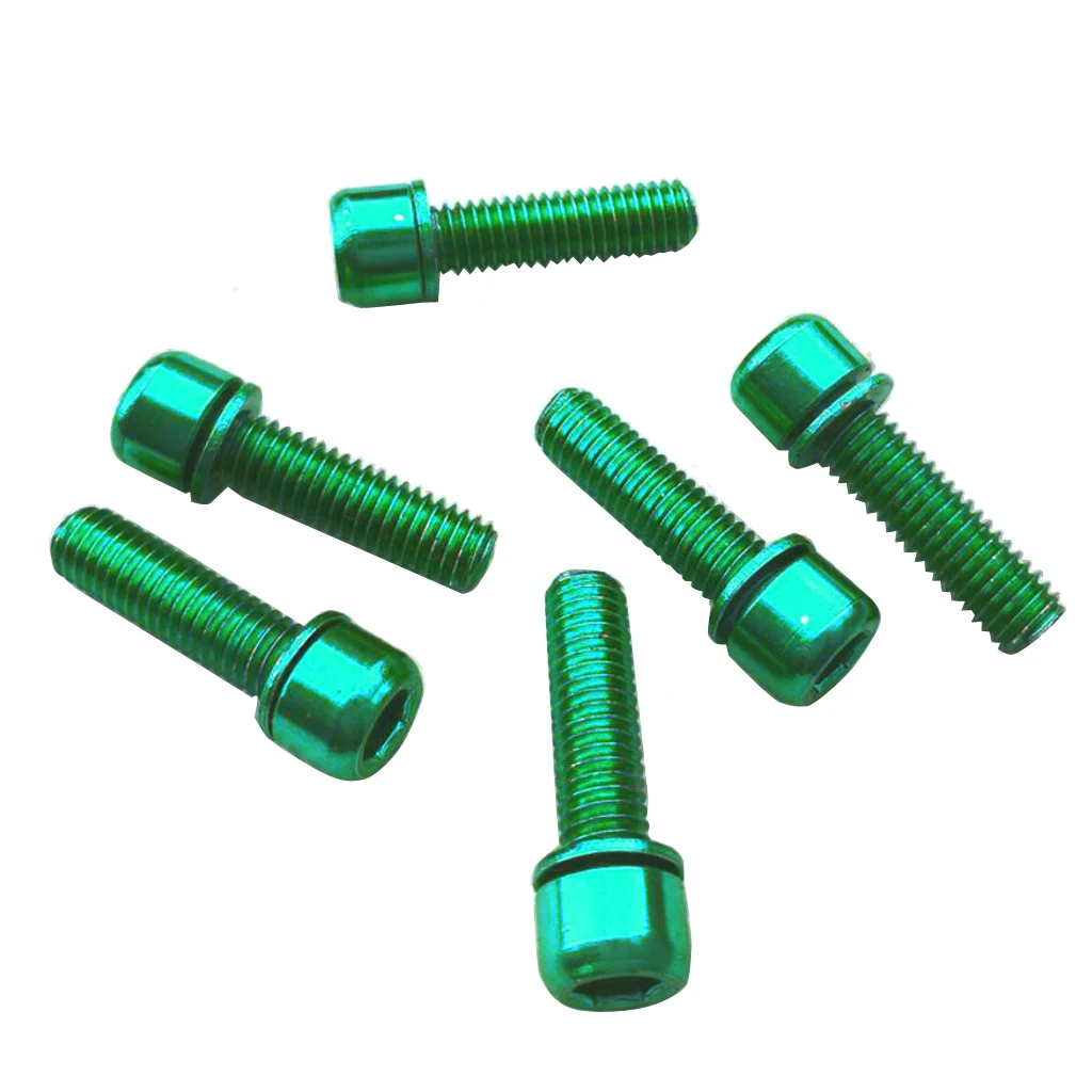 6 Pieces Mountain Road Bike Bicycle Disc Brake / Handlebar Stem Screw M5x18