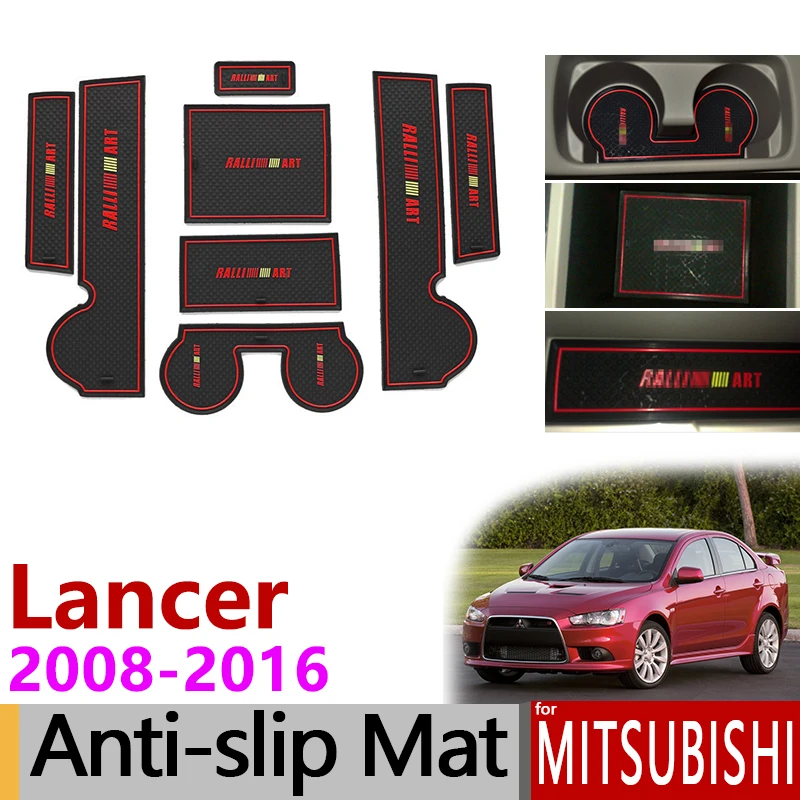 Противоскользящий коврик со слотом для ворот Mitsubishi Lancer 2008 2016 Ralliart EVO X Galant Fortis EX