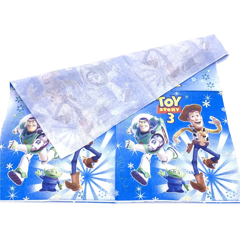 100PCS Disney Toy Story Party Theme Supplies Decoration Paper Plates Cups Napkin Flags Kids Birthday Party Disposable Supply Set