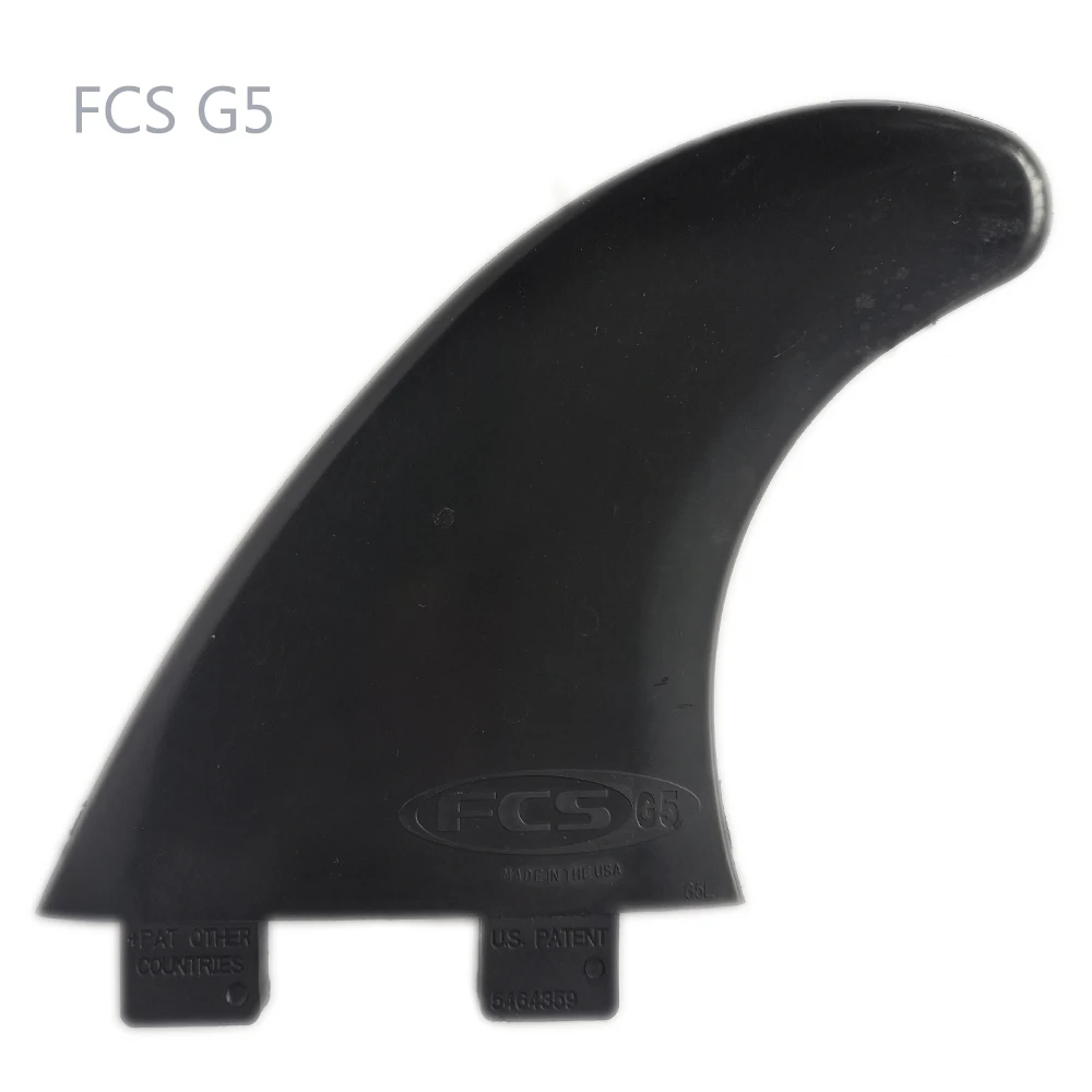 

Plastic FCS G5 surfboard fin front 3 fins