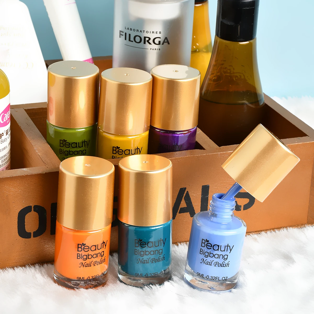 BEAUTYBIGBANG 1 бутылка стемпинг ногтей покрытие лак красочный дизайн ногтей пластина печать лак 6 цветов