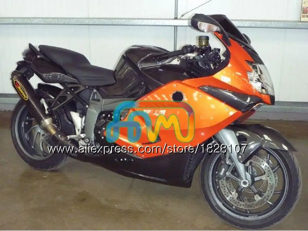 Корпус для BMW K1200 K 1200 S K1200S 05 06 07 08 09 10 69BS. 40 K-1200 S серого и черного цветов K 1200 S 2005 2006 2007 2008 2009 2010 обтекатель - Цвет: No. 21 Orange