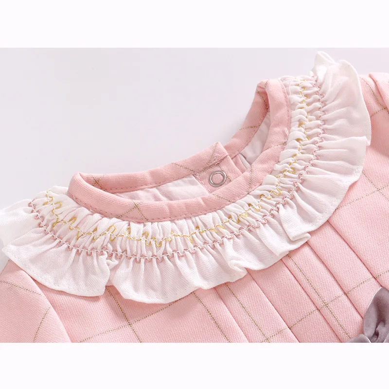 

Dance ling die Childrenswear 2019 Autumn New Style Girls' Princess Skirt Pink Gold Plaid CHILDREN'S Dress