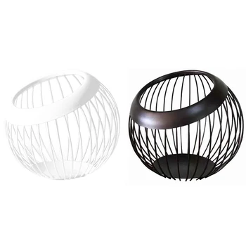 

Wrought Iron Hollow Fruit Basket Kitchen Living Room Organization Home Drain Basket Minimalist Fruit Snack