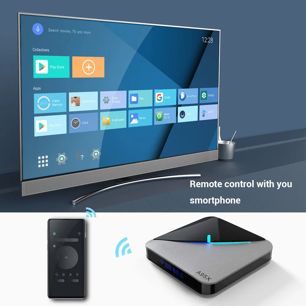 4 Гб 64 Гб RGB светильник A95X F3 Air Smart tv Box Android 9,0 Amlogic S905X3 tv Box Wifi 4K 60fps Netflix Youtube медиаплеер X3