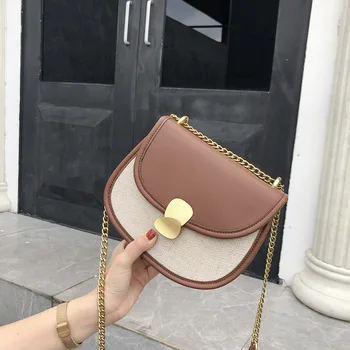 

Women's Bag New Style Casual Saddle Bag Simple One-Shoulder Messenger Bag