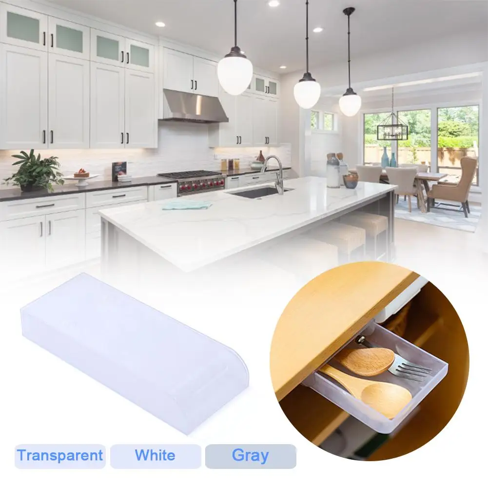 

Table Storage Box Large Capacity Drawer Self-Adhesive Table Bottom Pen Holder Organizer For Office School Home Desk Storage Box