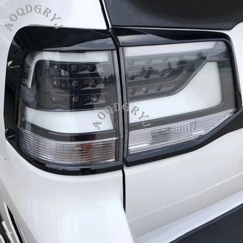 Аксессуары для стайлинга автомобилей ABS глянцевый черный задний фонарь формовочная отделка полосы 8 шт. для Toyota Land Cruiser 200