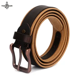 Ceinture de travail turbon Vintage en toile et cuir, accessoire pour atelier de transport de camouflage, ceinture de taille robuste de 3.8CM de large 