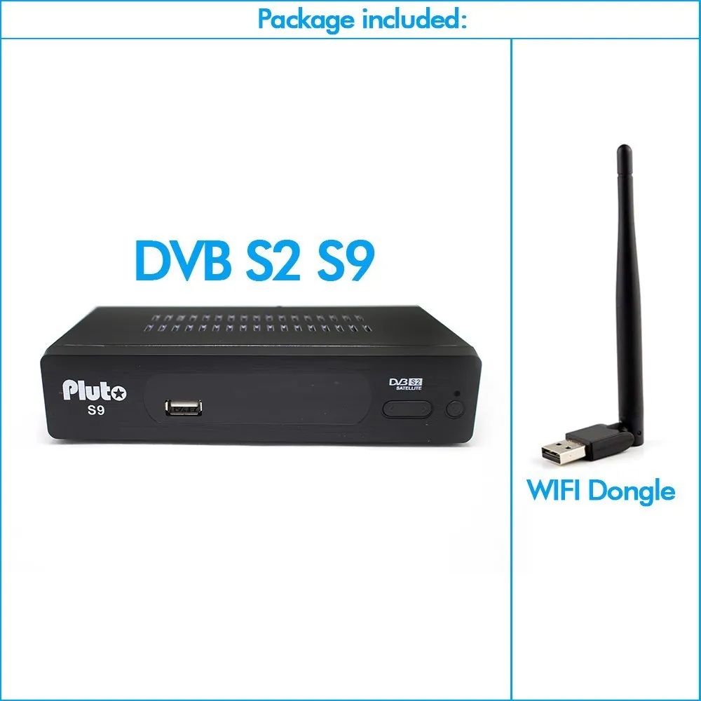 Vmade S2 Pluto S9 HD цифровой спутниковый ресивер DVB-S2 ТВ-тюнер рецептор MPEG-2/4 H.264 Поддержка Youtube Bisskey IP tv Cccam - Цвет: Серый