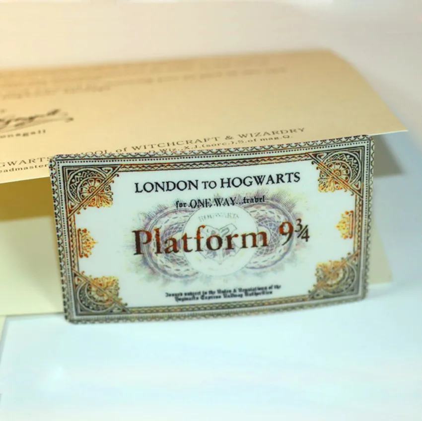 

Action HP Potter London to Hogwart School Tickets 9 and 3/4 Platform Nine and Three-quarters NO.257 Diagon Alley Ticket Cos Toys