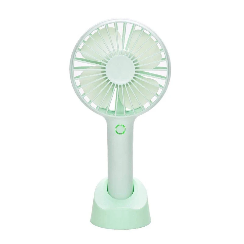 

Mini Handheld Fan Portable, Hand Held Personal Fan Rechargeable Battery Operated Powered Cooling Desktop Electric Fan With Base