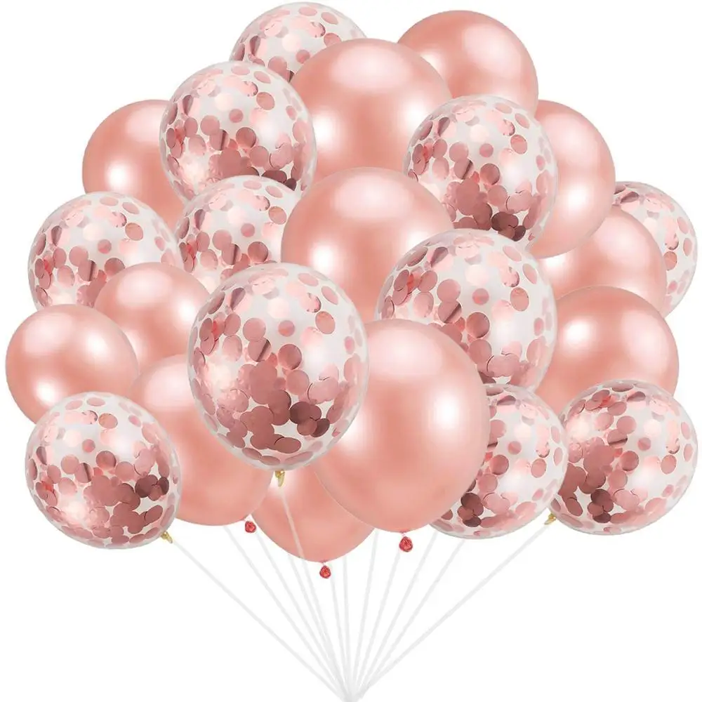 30 шт. розовое золото конфетти воздушный шар День Рождения украшения свадьбы для взрослых Anniversaire украшения Свадебный BabyShower воздушный шар