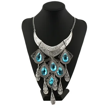 

LZHLQ 2020 Fashion Brand Boho Ethnic Collar Choker Necklace Chunky Vintage Gypsy Maxi Statement Necklace Women Jewelry