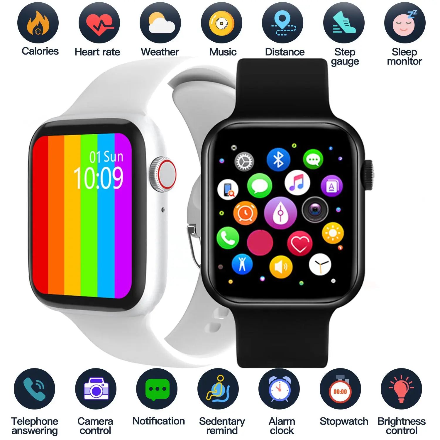 BT Call Smart Watch Custom Wallpaper 1.54 Inch Sport Smartwatch Men Women  Heart Rate Monitor Watches For IOS Android