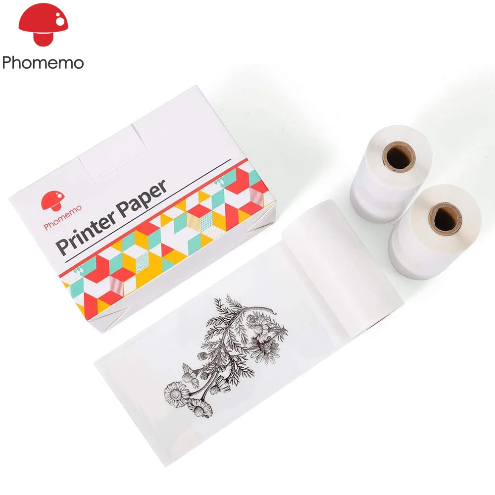 

Phomemo Self-Adhesive Transparent Thermal Paper for Phomemo M02/M02S Printer Printable Photo Sticker Label Paper for Tag Code