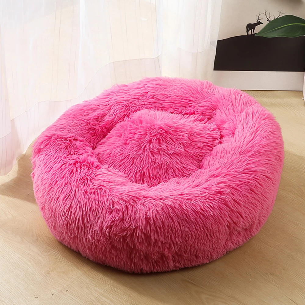 Soft Washable Dog and Cat Cushions Beds Comfortable Round Dog Bed Pet Dog Bed Winter Warm Cats Sleeping Mat
