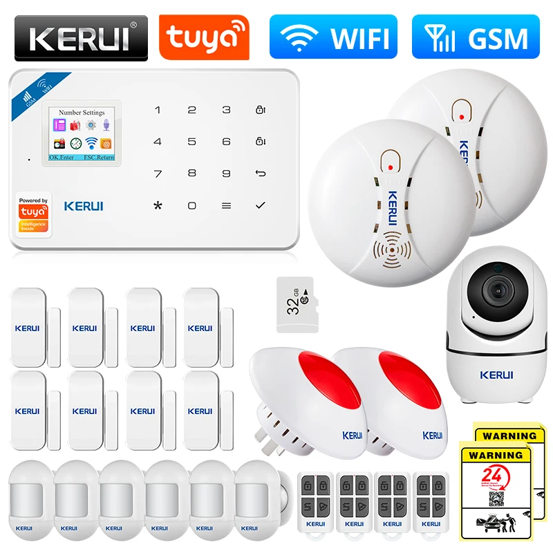 KERUI GSM WIFI Connection Mobile Tuya APP Receiving W181 Home Security