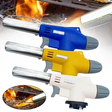 Torche de soudage à gaz en métal, pistolet à flamme, briquet chauffant, allumage Portable, Butane, cuisine de Camping, allumage automatique, torche de soudage, brûleur à gaz