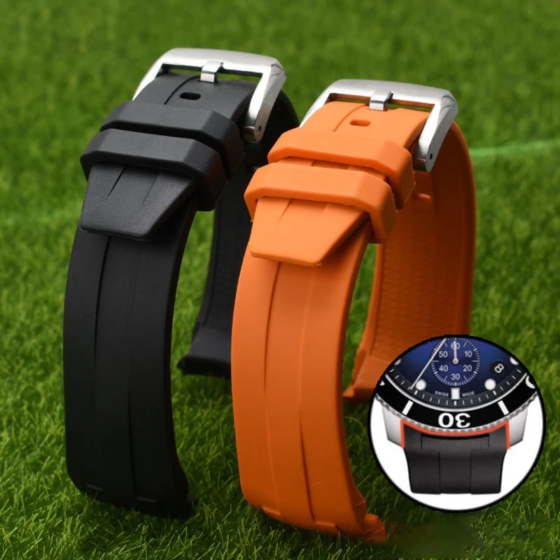 Ремешок силиконовый для часов Tissot T120 Seastar T120417A резиновый спортивный