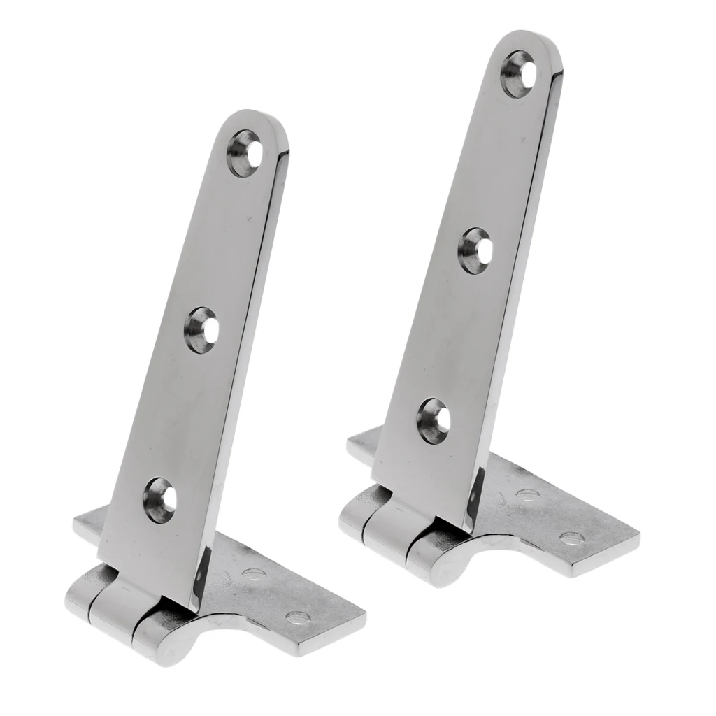 Set Of 2, Stainless Steel Rustproof Cabinet Door/Gate Hinge Silver 6 Inch