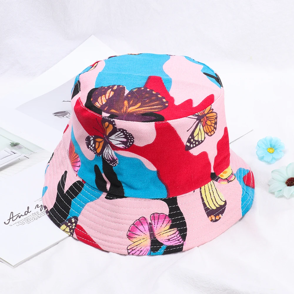 

1Pc Summer Foldable Bucket Hat Women Outdoor Beach Sunscreen Cotton Fishing Hunting Cap Men Basin Chapeau Sun Prevent Hats